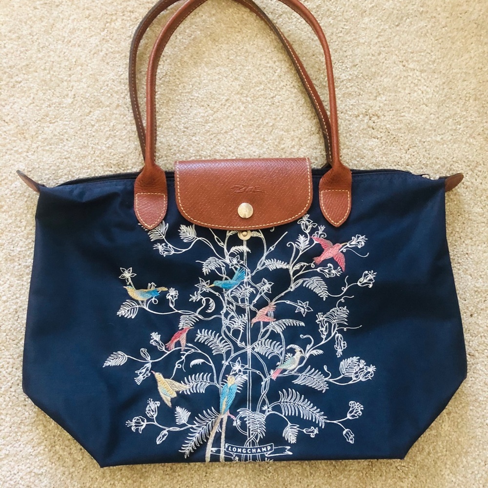 Longchamp Le Pliage Tote Medium Birds of Paradise
